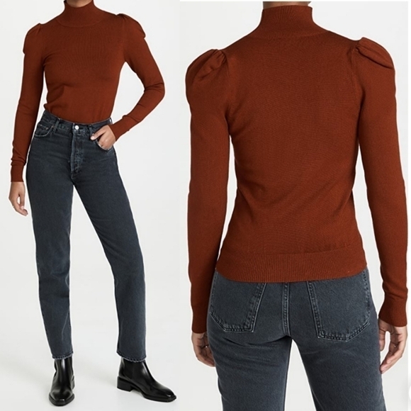 Caroline Constas Sweaters - Caroline Constas Ivy Mock Neckline Long Sleeve Sienna Pullover Sweater NWT Small